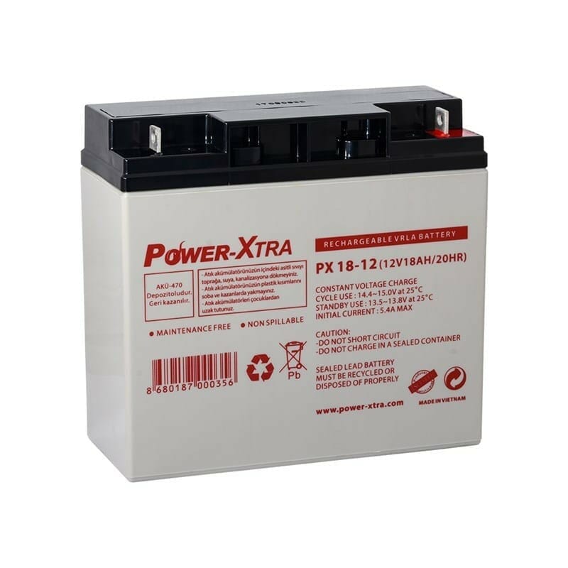 Power-Xtra 12V 14 Ah Elektrikli Bisiklet Aküsü (F6/Vidalı)