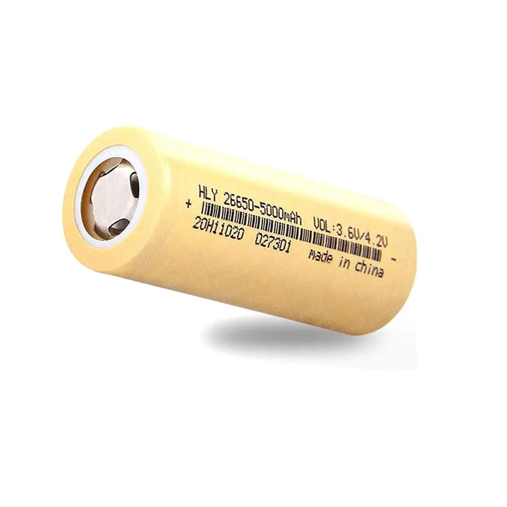 HLY 26650 3.7V 5000 mAh Şarj Edilebilir Li-ion Pil