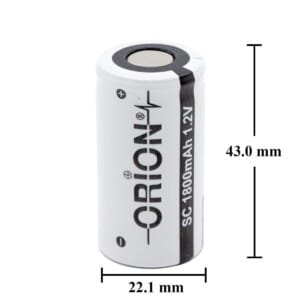 Orion 1.2V Ni-Cd SC 1800mAh Şarj Edilebilir Pil - Görsel 3