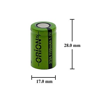 Orion 1.2V Ni-Mh 2/3A 1100mAh Şarj Edilebilir Pil - Görsel 3