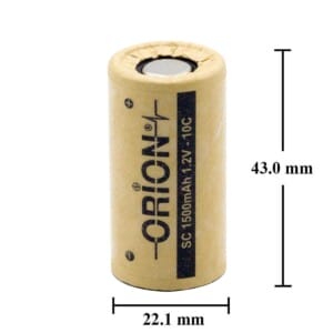 Orion 1.2V Ni-Cd SC 1500mAh Şarj Edilebilir Pil - HP - Görsel 3