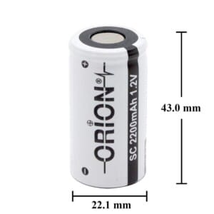 Orion 1.2V Ni-Cd SC 2200mAh Şarj Edilebilir Pil - Görsel 3
