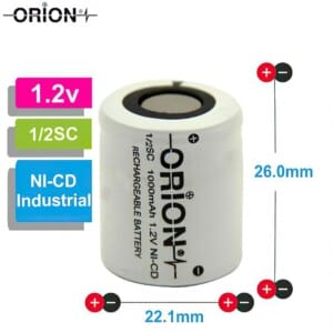 Orion 1.2V Ni-Cd 1/2SC 1000mAh Şarj Edilebilir Pil - Görsel 2