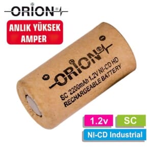 Orion 1.2V Ni-Cd SC 2200mAh Şarj Edilebilir Pil - HD