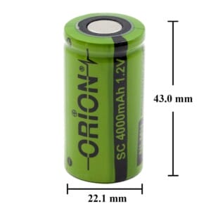 Orion 1.2V Ni-Mh SC 4000mAh Şarj Edilebilir Pil - Görsel 2