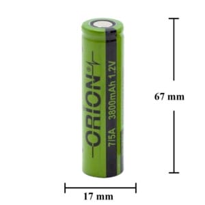 Orion 1.2V Ni-Mh 7/5A 3800mAh Şarj Edilebilir Pil - Görsel 3